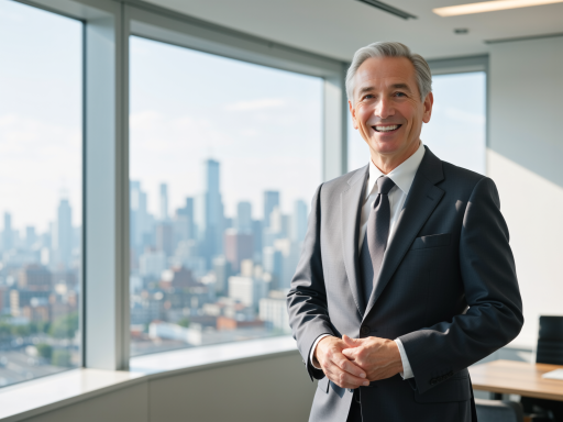 五十岁左右资深男性顾问头像，穿深色西装，白色衬衫，专业商务形象，背景简洁